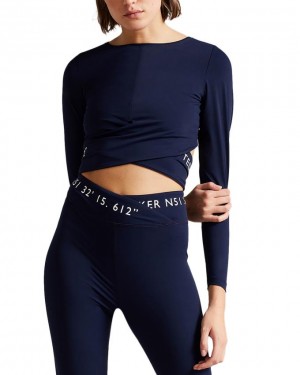 Najfatalniejszy Damskie Ted Baker Activewear Long Sleeve Ciemny Niebieskie Polska | PL-ICORP4527