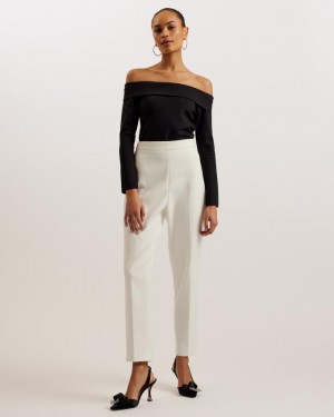 Najfatalniejszy Damskie Ted Baker Off The Shoulder Long Sleeve Czarne Polska | PL-FPXCZ0683