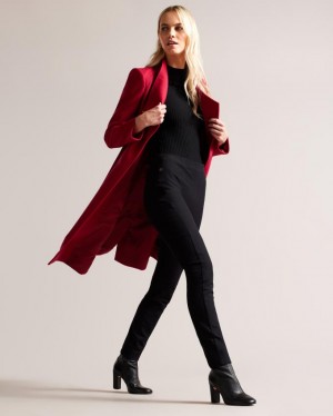 Płaszcz Damskie Ted Baker Wool Wrap Różowe Polska | PL-PVXLM4193
