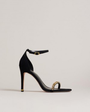 Sandały Damskie Ted Baker Crystal Embellished Heeled Złote Polska | PL-AZTEH6794