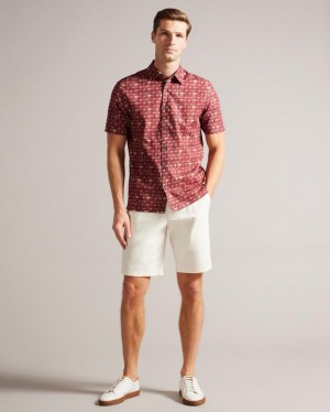 Spodenki Męskie Ted Baker Chino Białe Polska | PL-RTBZE8047