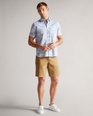Spodenki Męskie Ted Baker Chino Brązowe Polska | PL-SYDKN7054