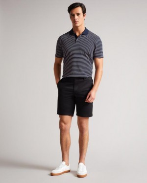 Spodenki Męskie Ted Baker Chino Czarne Polska | PL-IVQJC8720