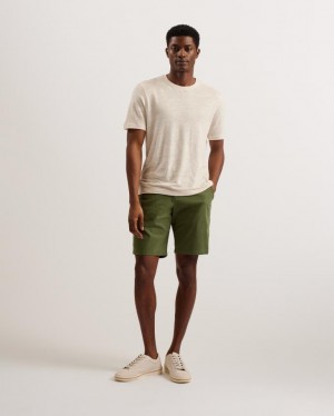Spodenki Męskie Ted Baker Chino Głęboka Zielone Polska | PL-PQWJN7915