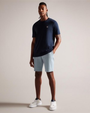 Spodenki Męskie Ted Baker Chino Niebieskie Polska | PL-HPTFC4503