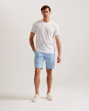 Spodenki Męskie Ted Baker Chino Niebieskie Polska | PL-XJKGH9718