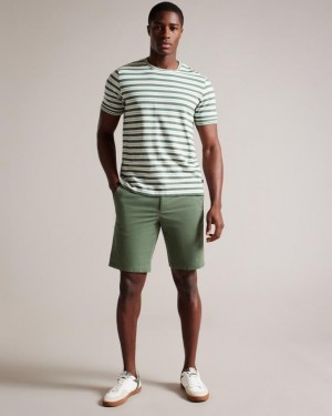 Spodenki Męskie Ted Baker Chino Oliwkowe Polska | PL-QVDFP9350