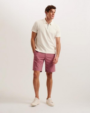 Spodenki Męskie Ted Baker Geometric Print Cotton Różowe Polska | PL-OJGUE0687