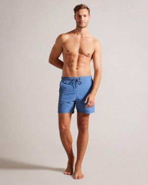 Spodenki Męskie Ted Baker Plain Swim Niebieskie Polska | PL-PSBOV9634