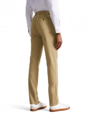 Spodnie Chinosy Męskie Ted Baker Slim Brązowe Polska | PL-TOEVA1895