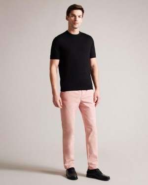 Spodnie Chinosy Męskie Ted Baker Slim Różowe Polska | PL-YNVHJ0578