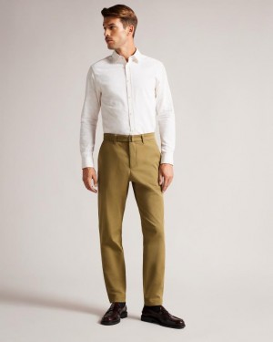 Spodnie Męskie Ted Baker Belted Straight Leg Brązowe Polska | PL-WZUCB5781