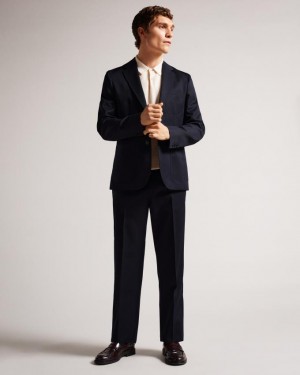 Spodnie Męskie Ted Baker Leyden Fit Granatowe Polska | PL-CFAMQ3769