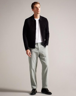 Spodnie Męskie Ted Baker Marled Wool Rich Głęboka Szare Polska | PL-ZKBXE3127