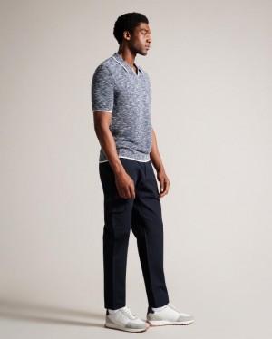 Spodnie Męskie Ted Baker Slim Fit Cargo Granatowe Polska | PL-JLIDT9512