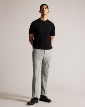 Spodnie Męskie Ted Baker Slim Fit Herringbone Szare Polska | PL-DQFZK9251