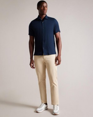 Spodnie Męskie Ted Baker Slim Fit Twill Szare Polska | PL-AEICK8495