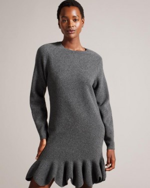 Sukienka Damskie Ted Baker Mini Fit And Flare Szare Polska | PL-XUPVB1562
