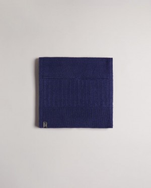 Szalik Męskie Ted Baker Knitted Granatowe Polska | PL-IZMUH2397