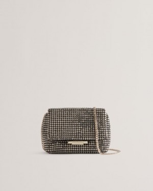 Torba Crossbody Damskie Ted Baker Crystal Mini Czarne Polska | PL-TJXDU8273