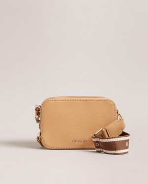 Torba Crossbody Damskie Ted Baker Mini Webbing Camera Brązowe Polska | PL-TQWCS3129