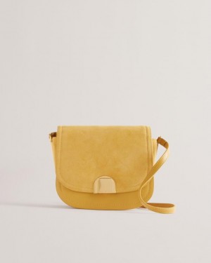 Torba Crossbody Damskie Ted Baker Satchel With Lock Detail Musztardowe Polska | PL-YJXCS0296