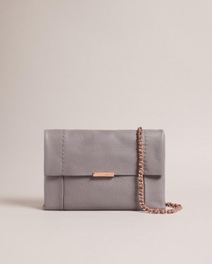 Torba Crossbody Damskie Ted Baker Unlined Soft Leather Szare Polska | PL-QDBGS0716