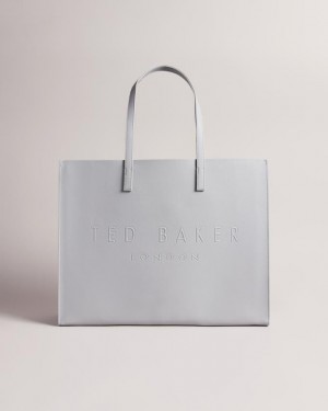 Torebka Damskie Ted Baker Large Crosshatch Icon Głęboka Szare Polska | PL-NQZMU4150