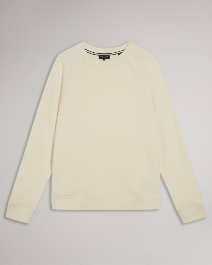 Bluza Męskie Ted Baker Long Sleeve Raglan Detail Kremowe Polska | PL-WYUVE7083