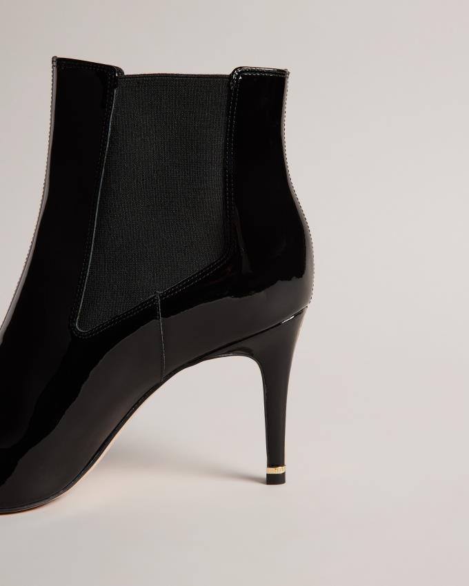 Botki Damskie Ted Baker Patent Leather Czarne Polska | PL-SIDMQ8705