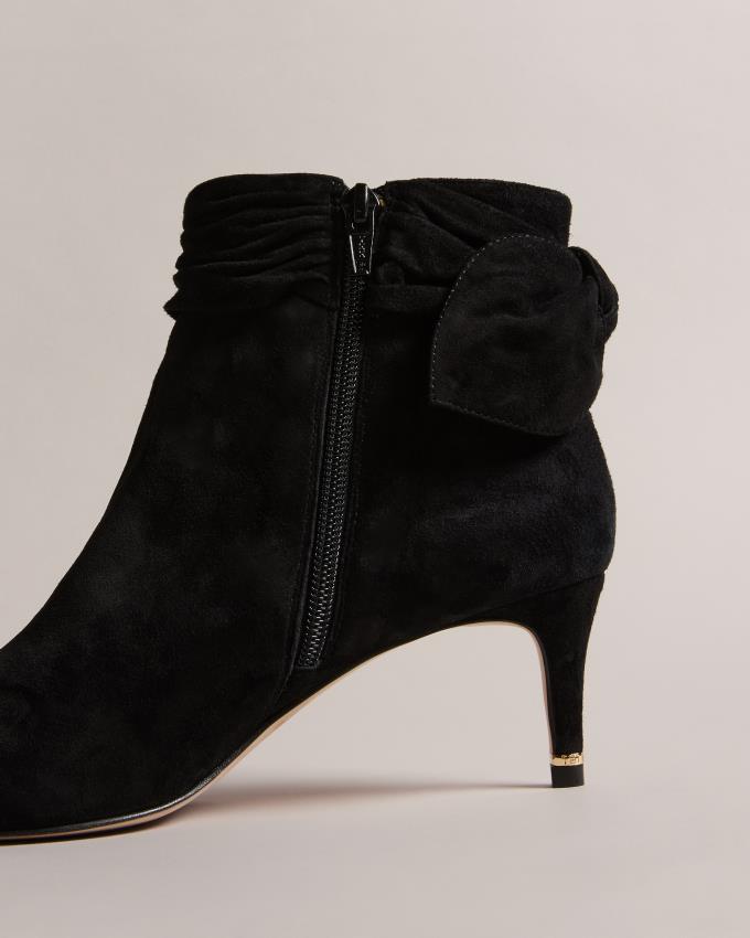 Botki Damskie Ted Baker Suede Bow Detail Czarne Polska | PL-JQSTF7864