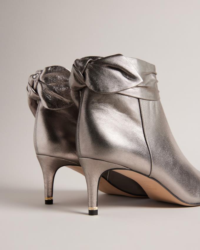 Botki Damskie Ted Baker Suede Bow Detail Szare Polska | PL-YGVKS3857