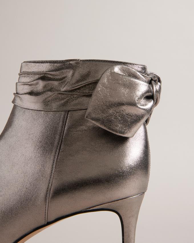 Botki Damskie Ted Baker Suede Bow Detail Szare Polska | PL-YGVKS3857
