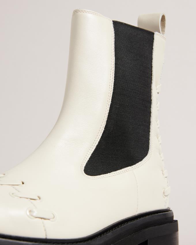 Buty Chelsea Damskie Ted Baker Chelsea Boot With Whipstitch Detail Beżowe Polska | PL-XWLRM9130