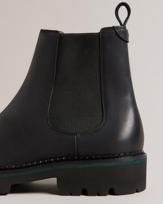 Buty Chelsea Męskie Ted Baker Chunky Leather Czarne Polska | PL-JPCSE0342
