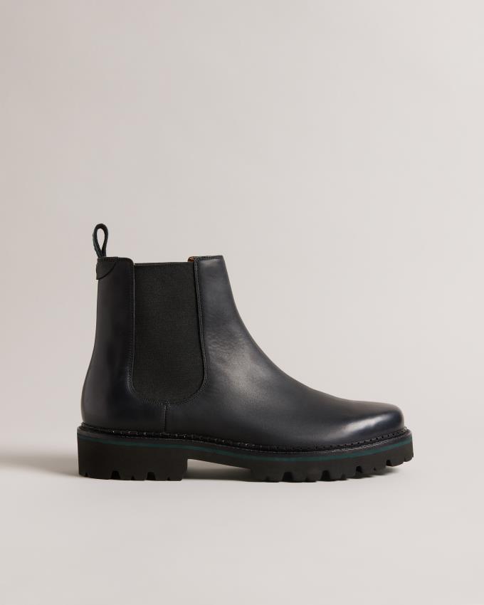 Buty Chelsea Męskie Ted Baker Chunky Leather Czarne Polska | PL-JPCSE0342