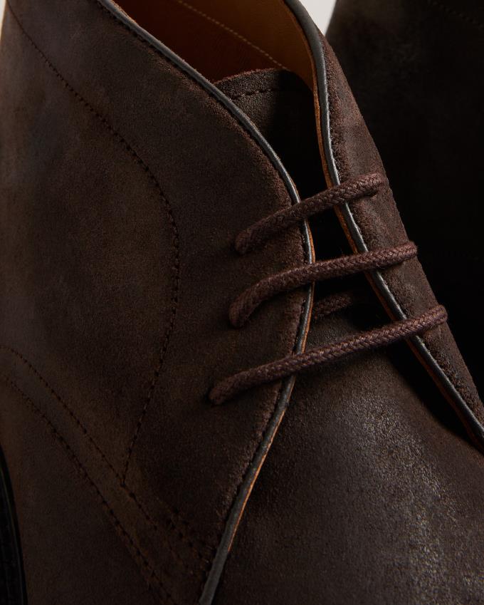 Buty Chukka Męskie Ted Baker Polished Suede Brązowe Czekolada Polska | PL-FLAID9265