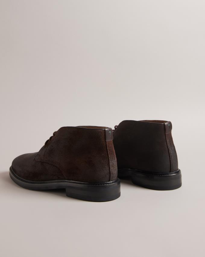 Buty Chukka Męskie Ted Baker Polished Suede Brązowe Czekolada Polska | PL-FLAID9265