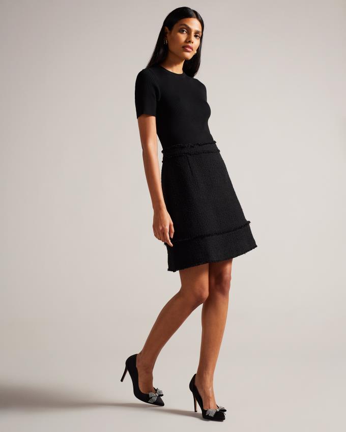 Buty Na Obcasie Damskie Ted Baker Crystal Bow Court Czarne Polska | PL-MJLFS2613