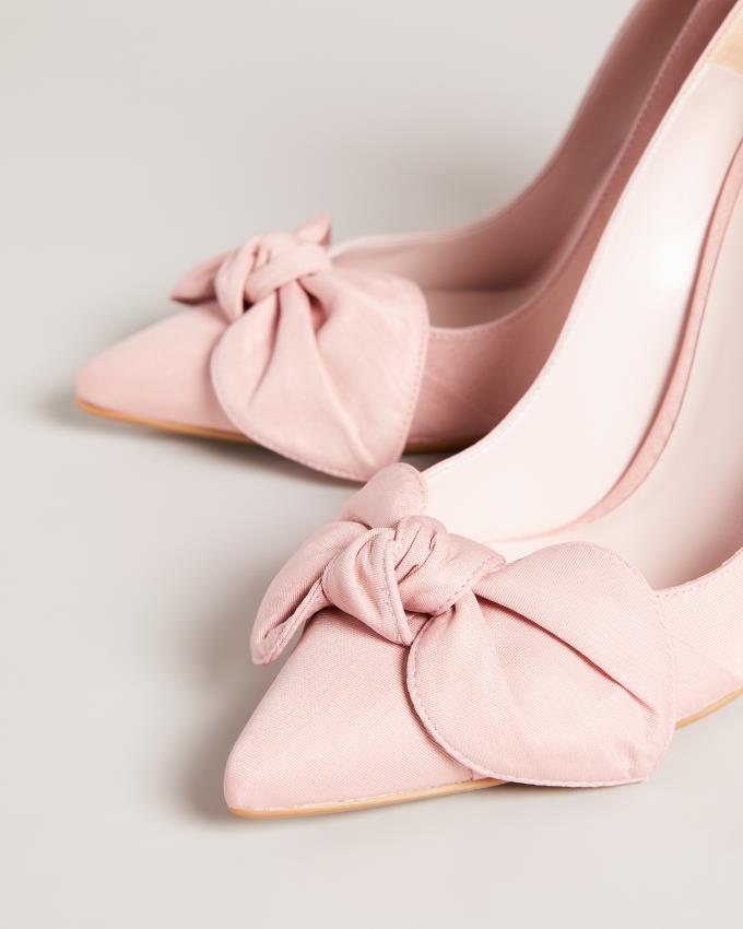 Buty Na Obcasie Damskie Ted Baker Moire Satin Bow Court Różowe Polska | PL-PNVLI7034