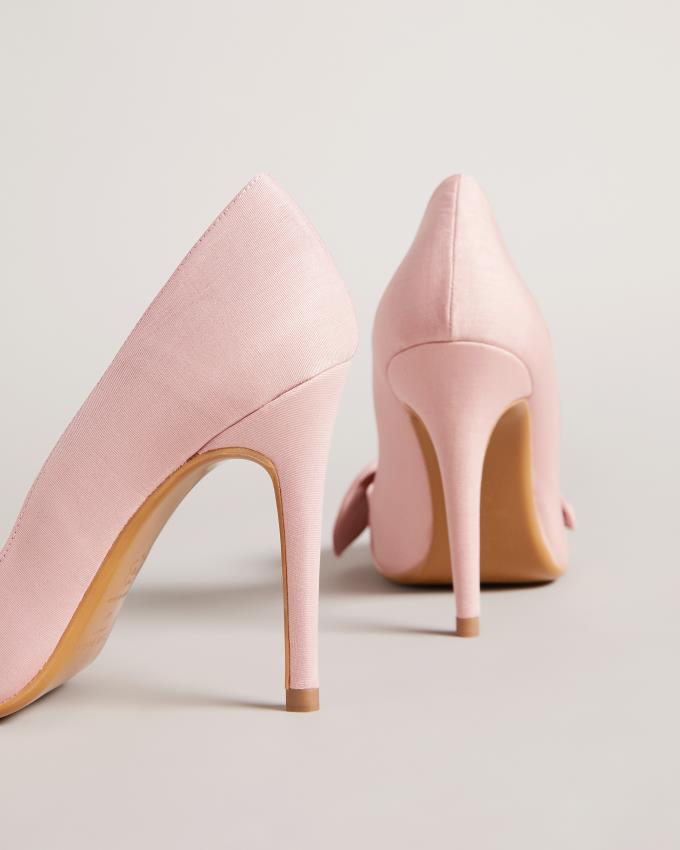 Buty Na Obcasie Damskie Ted Baker Moire Satin Bow Court Różowe Polska | PL-PNVLI7034