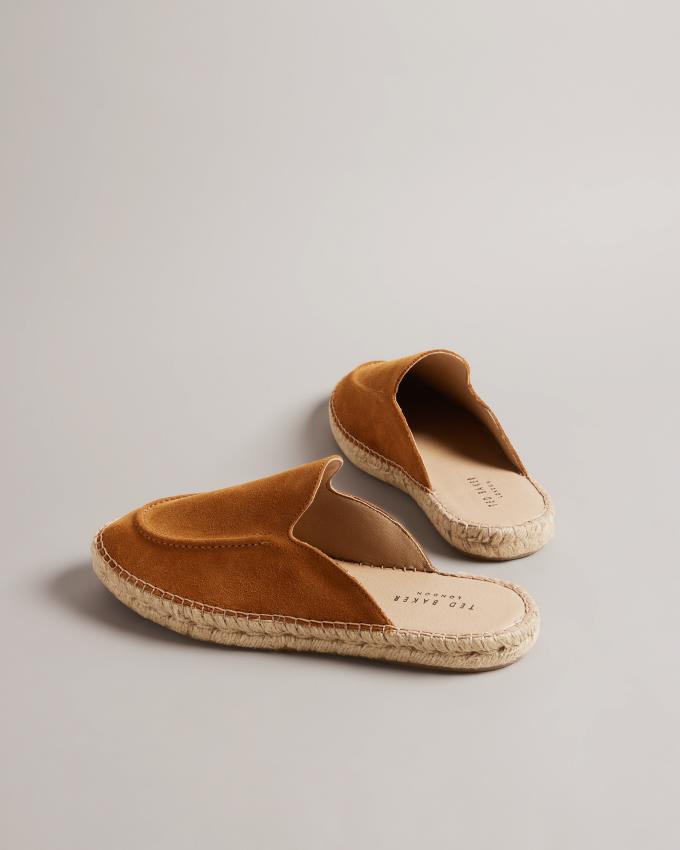 Espadryle Męskie Ted Baker Suede Mule Brązowe Polska | PL-WVMTL5048