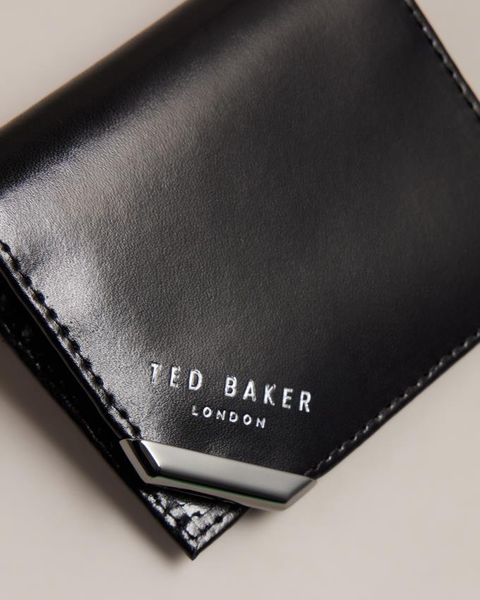 Etui na Karty Męskie Ted Baker Corner Detail Czarne Polska | PL-DUWMC6714