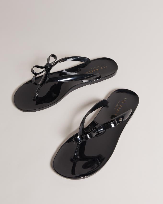 Japonki Damskie Ted Baker Bow Czarne Polska | PL-PNUYT2783