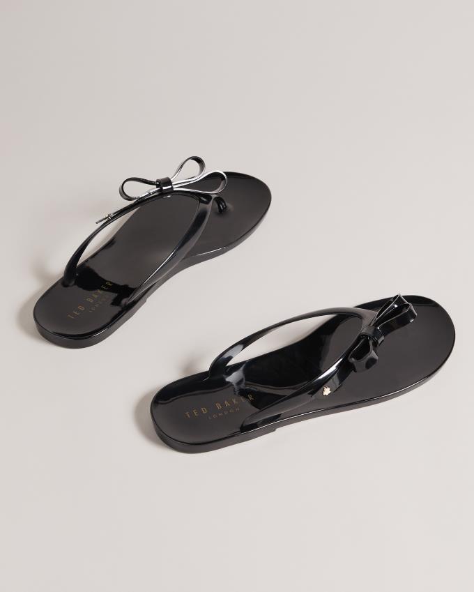 Japonki Damskie Ted Baker Bow Czarne Polska | PL-UMCWI4358