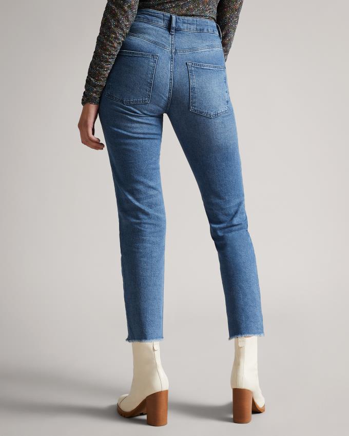Jeansy Damskie Ted Baker Straight Leg Denim Niebieskie Polska | PL-BJUHF7685