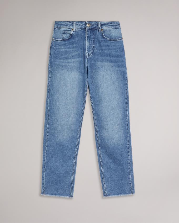 Jeansy Damskie Ted Baker Straight Leg Denim Niebieskie Polska | PL-BJUHF7685