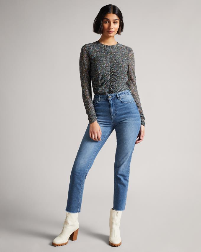 Jeansy Damskie Ted Baker Straight Leg Denim Niebieskie Polska | PL-BJUHF7685