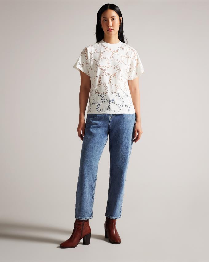 Jeansy Damskie Ted Baker Straight Leg Denim Niebieskie Polska | PL-SBFPC1257