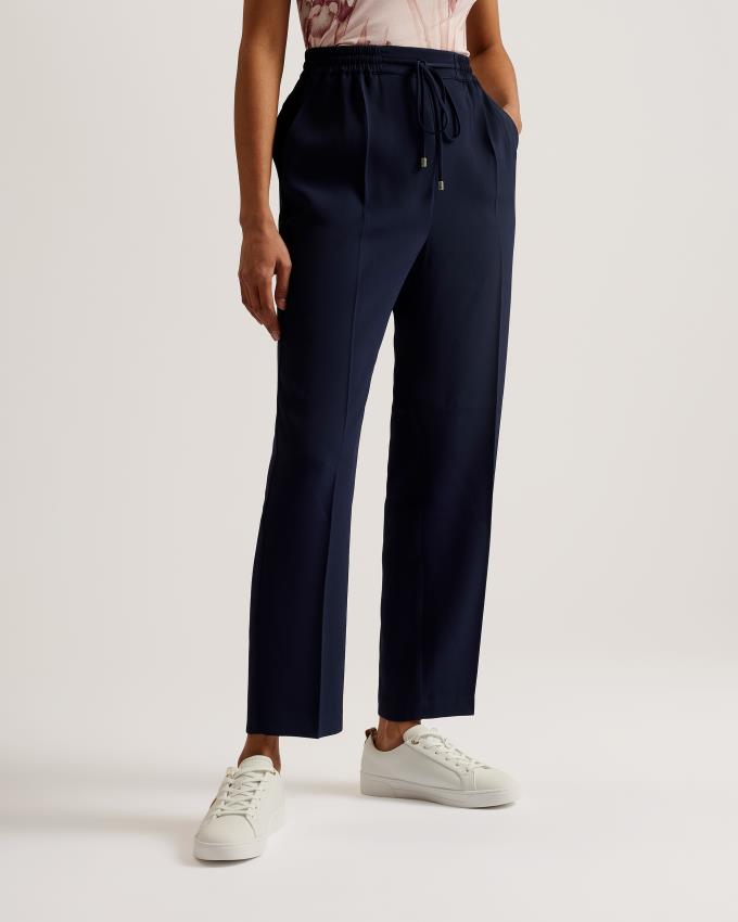 Joggery Damskie Ted Baker Straight Leg Ankle Grazer Ciemny Niebieskie Polska | PL-FUPIQ9207